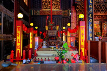 Obraz premium Orthodox Luermen Shengmu Temple, Chinese-style temple dating from 1661 at Chengan Rd, Annan District, Tainan, Taiwan 