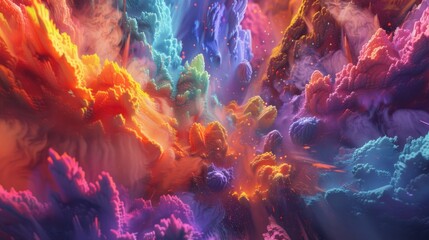 Vibrant burst of colors, ideal for creative projects or celebrations.