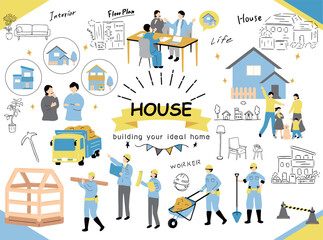 マイホーム　イラスト素材集