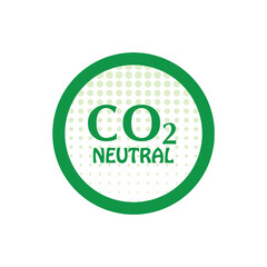 carbon neutral text information sign