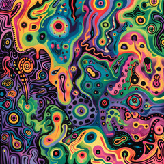 Fototapeta premium abstract psychedelic pattern