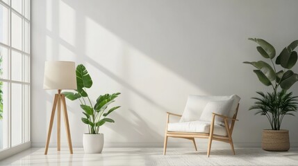 Minimalist Living Room Interior Design with Natural Elements