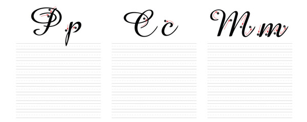 Russian Letters Handwriting Worksheets 6