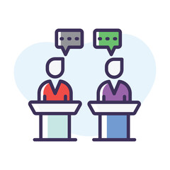 Presidential Debate vector icon