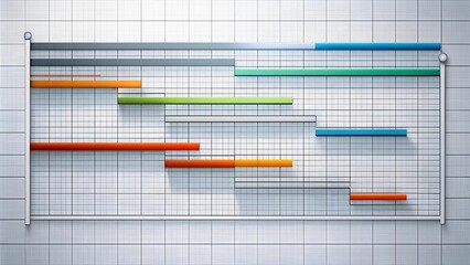 Abstract Geometric Gantt Chart: A Visual Guide to Project Planning  generative AI