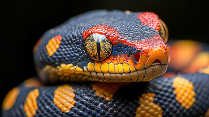 Fototapeta premium Snake Patriotic Wildlife: Creatures Displaying American Flag Colors in Their Unique Patterns