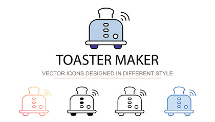 Toaster Maker icon design with white background stock illustration