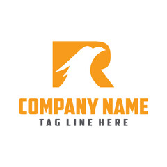 Letter R phoenix logo template vector