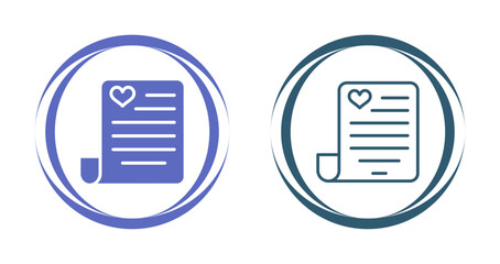 Love poem Vector Icon