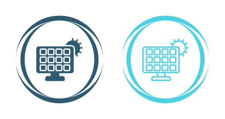 Solar panel charger Vector Icon