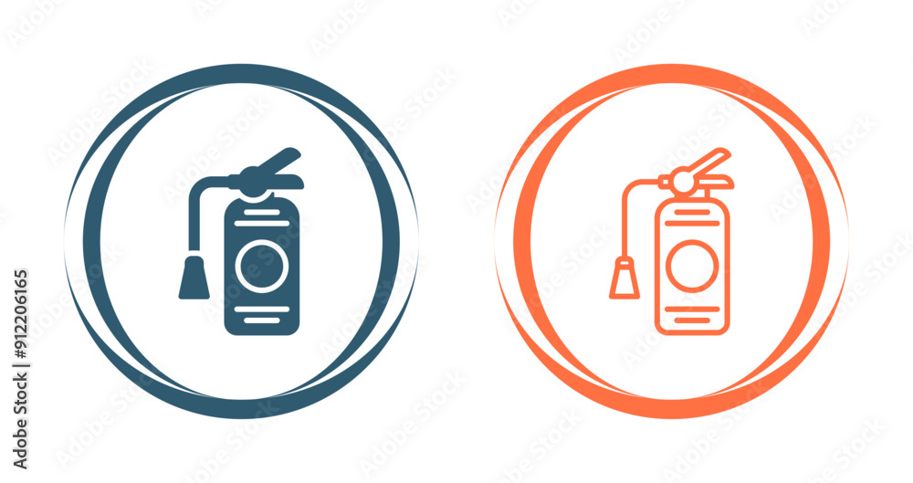 Poster fire extinguisher vector icon