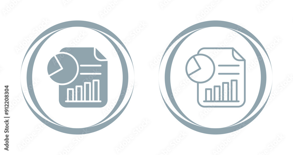 Wall mural Analytics Report Vector Icon