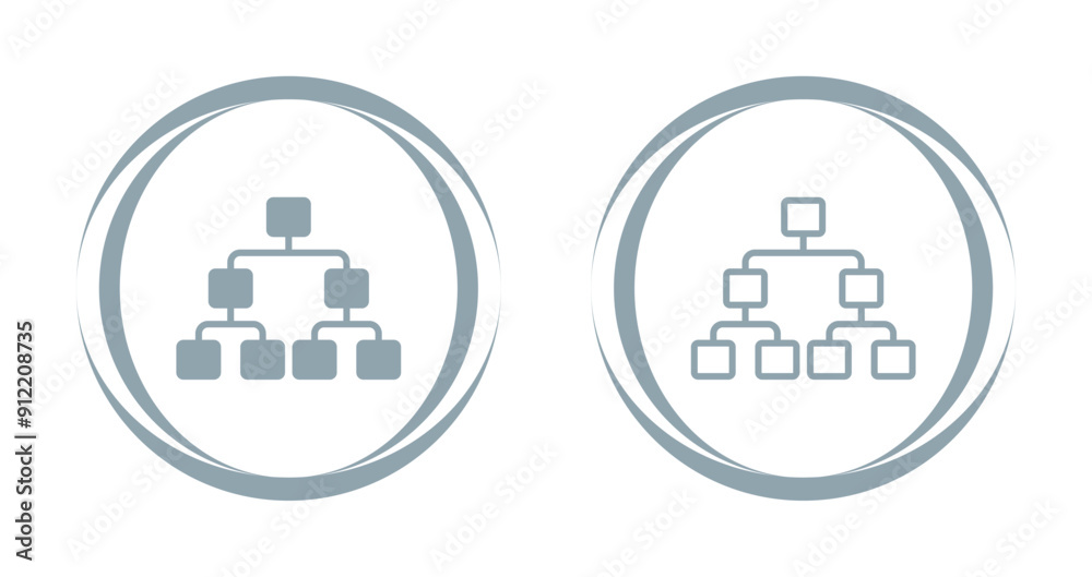 Wall mural decision trees vector icon