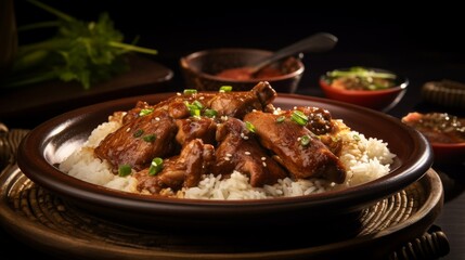 Fototapeta premium Tempting Chicken Adobo dish