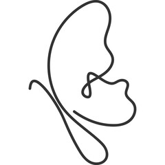 Aesthetic Monoline Butterfly