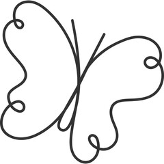 Aesthetic Monoline Butterfly