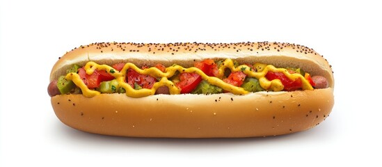 Hot Dog with Mustard and Relish