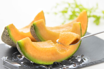 熟した美味しいメロン