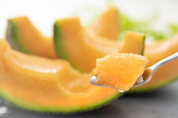 熟した美味しいメロン