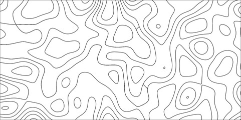Topographic map background geographic line map with elevation assignments. Concept of a conditional geography scheme and the water path. White wave paper curved reliefs.