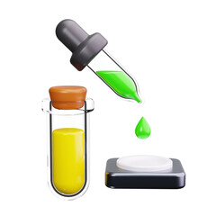 pipette 3d render icons