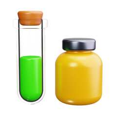 test tubes 3d render icons