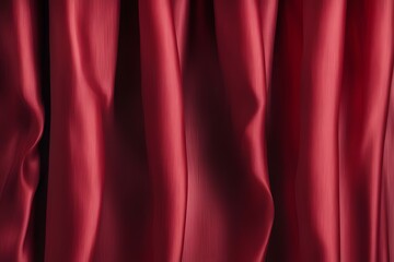 Obraz premium Inviting rustic red silk curtain, AI Generated