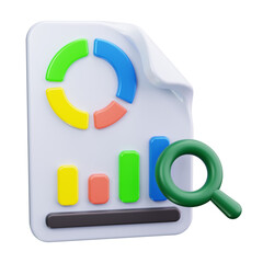 statistics 3d render icons