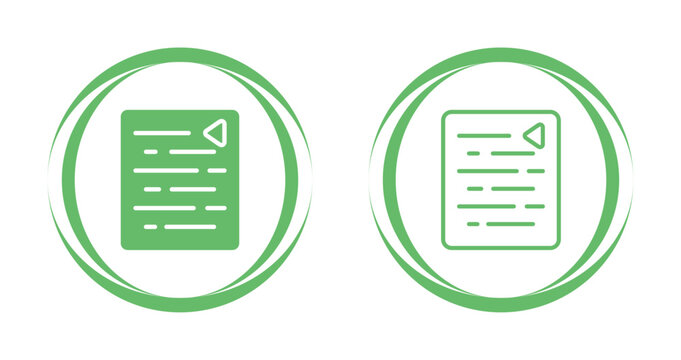Document Outdent Vector Icon
