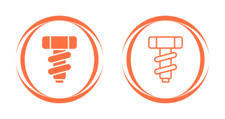 Fototapeta premium Screw Vector Icon
