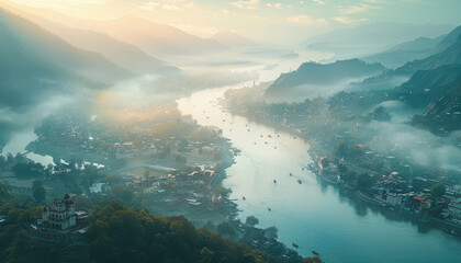 the beautiful view of ganga river