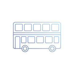 Double decker bus vector icon