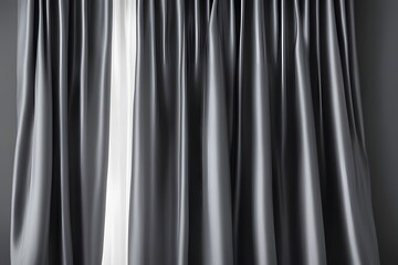 Modern graphite gray silk curtain with a sleek sheen for cutting edge technology, AI Generated