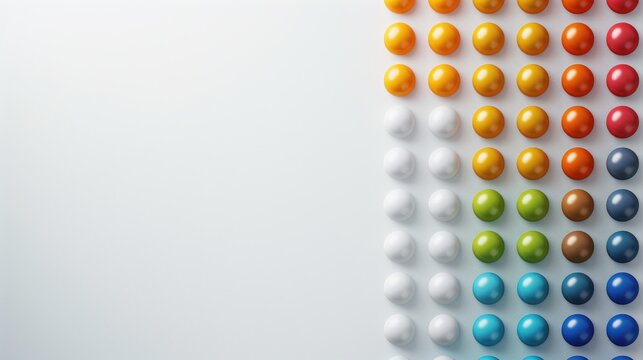 A scatter plot matrix with various colored dots representing data relationships on a white background