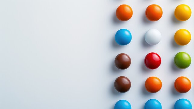 A scatter plot matrix with various colored dots representing data relationships on a white background