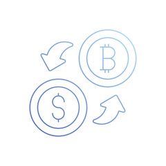 Money exchange vector icon