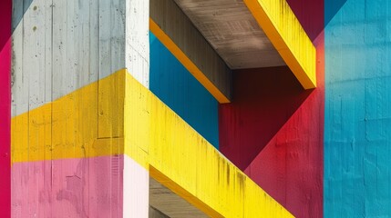 Colorful abstract background, fragment of the facade of a modern building