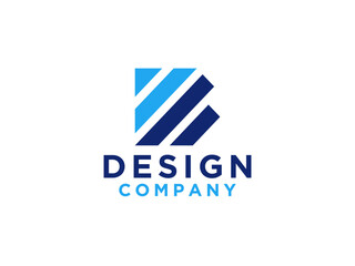 Abstract Letter B Logo with Arrow inside. Flat Vector Business Logo Design