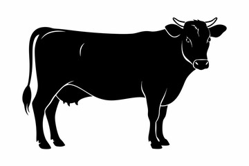 cow silhouette, cow vector illustration, bull, cow icon