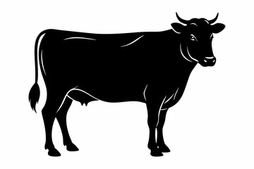 Cow silhouette vector illustration