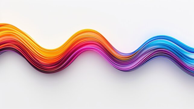 A streamgraph with colored bands representing data trends over time on a white background