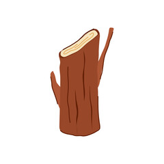 timber wood log cartoon. texture stump, lumber fire, nature round timber wood log sign. isolated symbol vector illustration