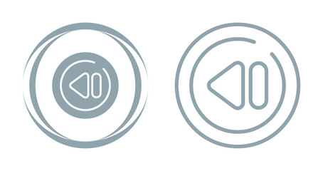 Previous Track Circle Vector Icon