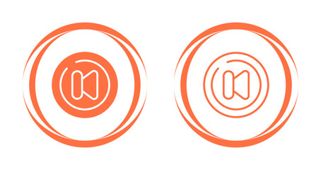 Video Previous Track Circl Vector Icon