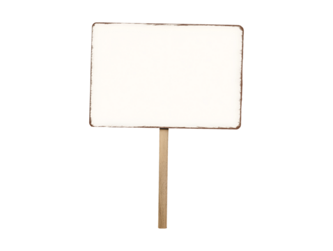 Empty yard sign isolated on transparent or white background