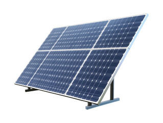 Solar panel isolated on transparent or white background
