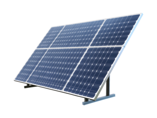 Solar panel isolated on transparent or white background