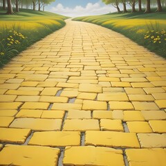 Yellow brick road, a wizard of oz themed background