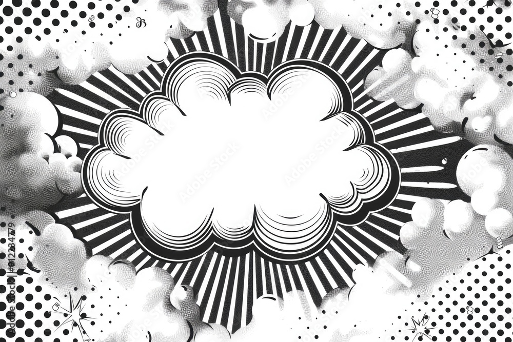 Aufkleber a black and white image of clouds forming in the sky