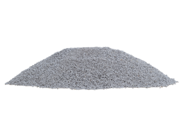 Pile of gravel or stone for construction isolated on white background included clipping path.